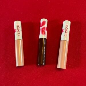 Clinique Pop Plush Set of Three Creamy Lipgloss Airkiss (2) and Black Honey (1)